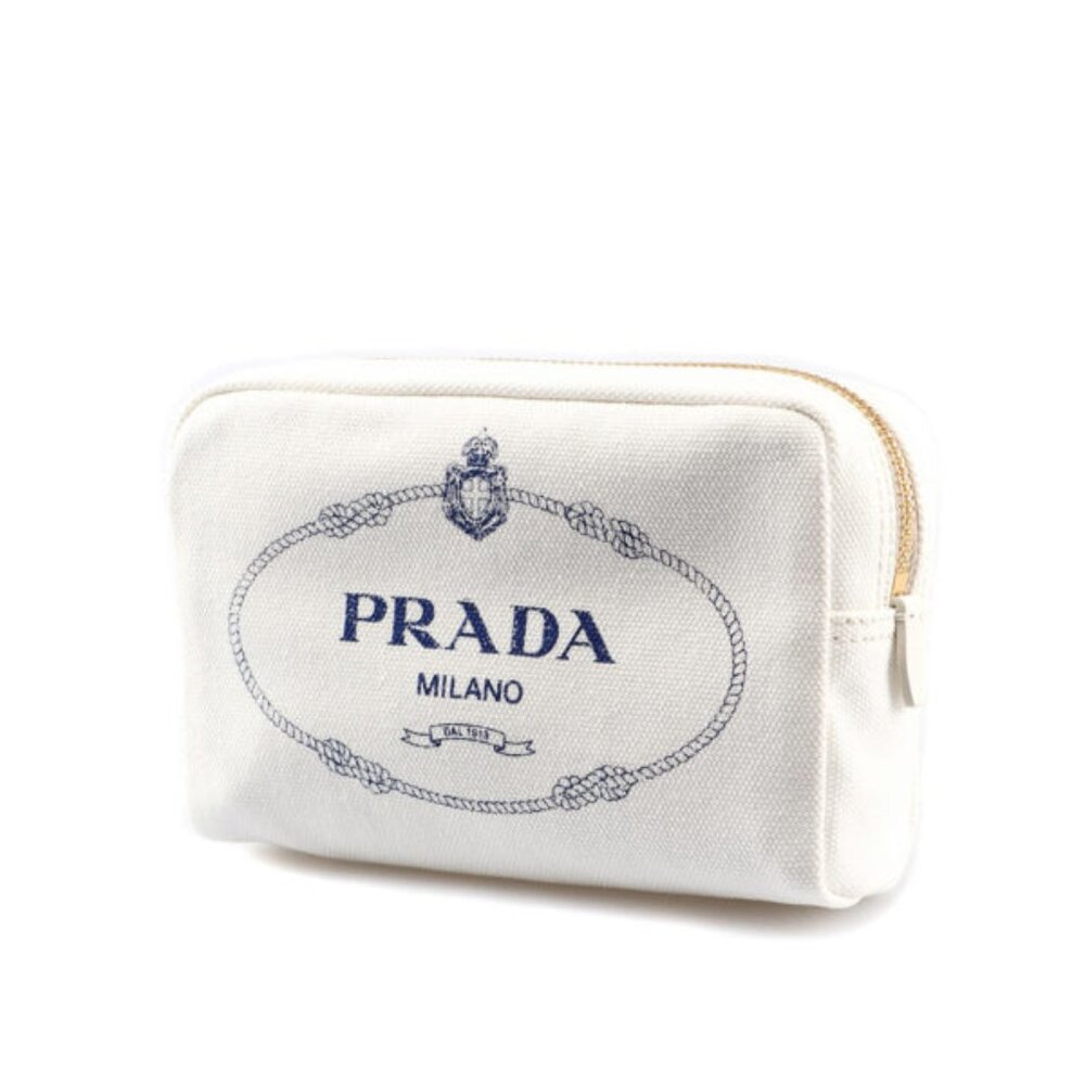 Authentic New With Tags PRADA Canapa Logo Pouch